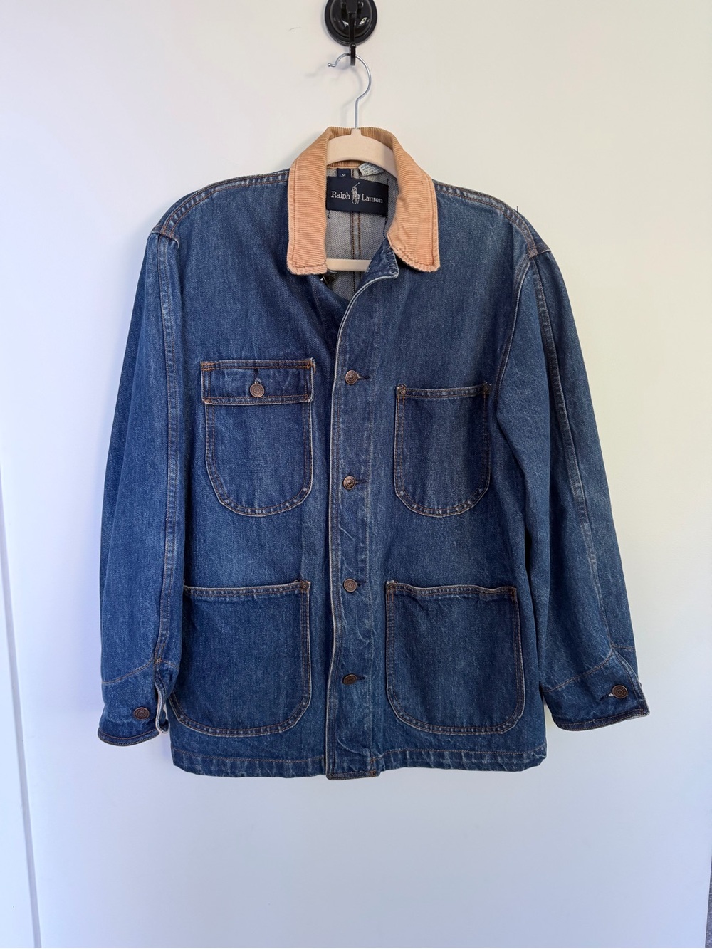 Ralph Lauren Denim Utility Jacket Vintage Blue Medium Like New